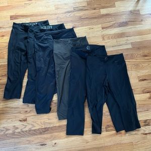 Lot of 6 Nike workout capris - all size L